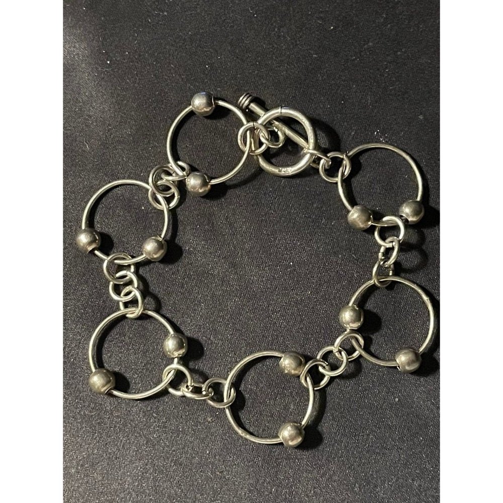 Sterling Silver Ring And Beaded Bracelet